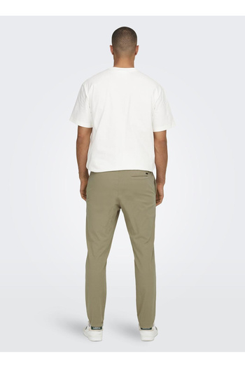 Only & Sons Ανδρικό παντελόνι Chino - Ψηλόμεσο, Ανοιχτό Καφέ, ONSLINUS TAPER 0183 PANT NOOS