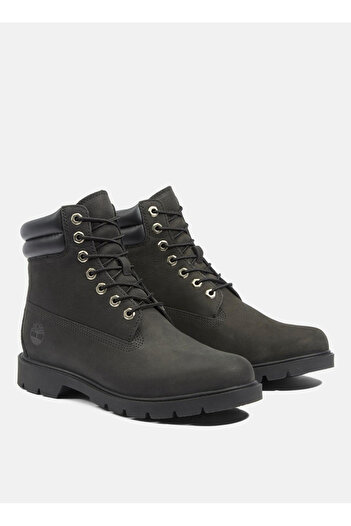 Timberland Siyah Erkek Deri Bot 6 In Basic 6 INCH LACE UP BOOT