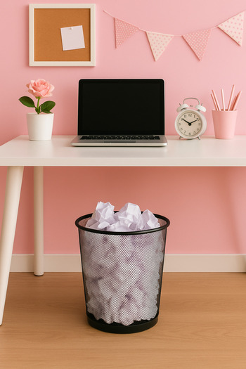Need Black Trash Can with Full Hole Metal Mesh - Nd-1030