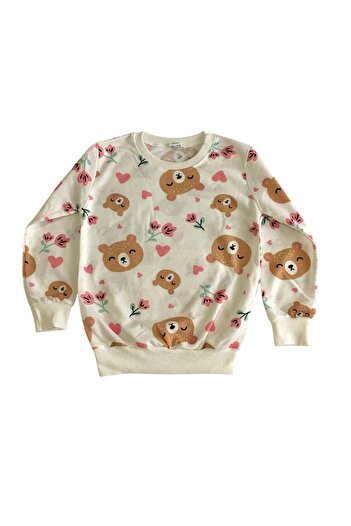 Arya Nisa Kids Girl's Bear Figured Seasonal Pajama Set