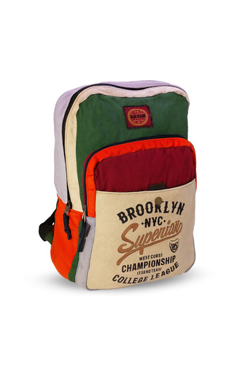Old Cotton Σακίδιο πλάτης Matanza Vintage Brooklyn με γραφή σε πολύχρωμο καμβά – Unisex