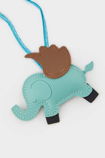 DeFacto Breloc cu elefant verde pentru femei F1725AXNS
