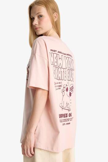 DeFacto Coool Oversize Wide Fit Back Printed Short Sleeve T-Shirt F8748Ax25Au