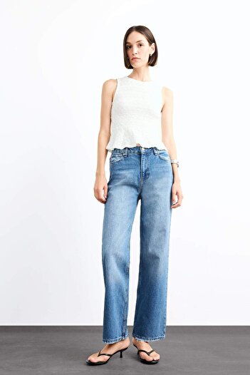 DeFacto Straight Fit Jean Trousers G0460Ax25Sm