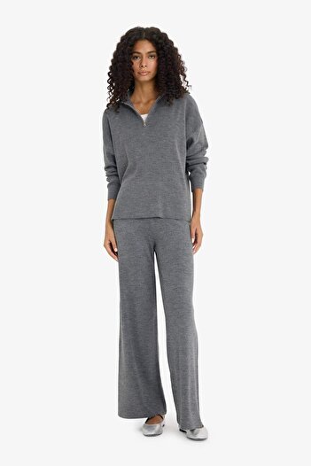DeFacto Wide Leg Wide Leg Loose Knitwear Trousers F2918Ax25Au
