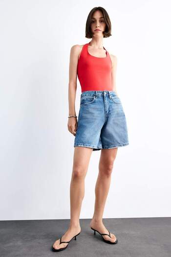 DeFacto Regular Fit Jean Shorts F9562Ax25Sm