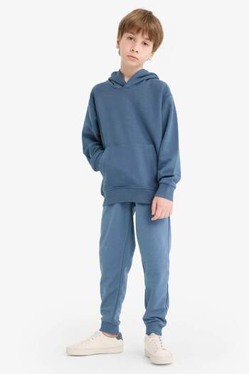 DeFacto Boys Basic Plain Hooded School Sweatshirt E9558A825Au