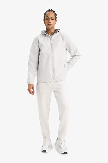 DeFacto Softshell Coat - Water Repellent, Anti-Wind, Hood, Zip and Pocket A2122Ax24Au
