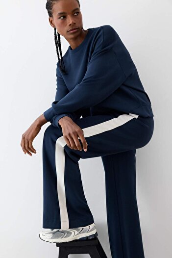 DeFacto New Season Defactofit Wide Leg Wide Leg Standard Size Ultra Soft Modal Sports Tracksuit