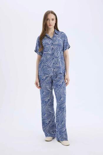 DeFacto Regular Fit Print Short Sleeve Shirt C9621Ax25Sp