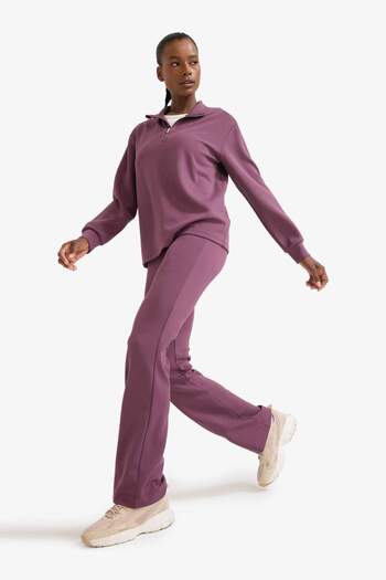 DeFacto Flare Fit Spanish Leg Sports Burgundy Women's Sweatpants E8957Ax/Br492