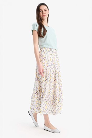 DeFacto Patterned Aerobin Midi Skirt C4411Ax25Sp