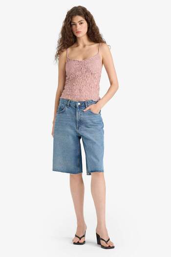 DeFacto Slim Fit Dar Kesim V Yaka Dantel Askılı Atlet F6005AX25HS