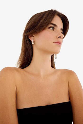 DeFacto Women's 3-Piece Silver Earrings F1396Axns