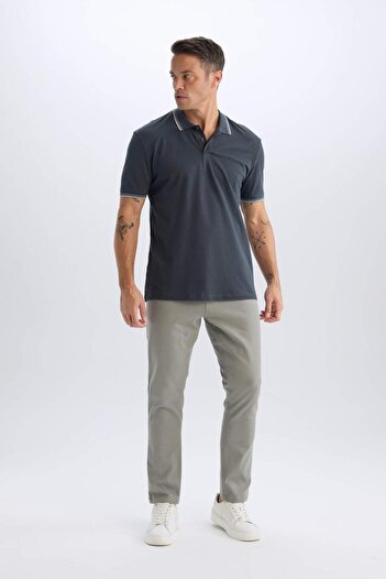 DeFacto Slim Fit Slim Fit Narrow Leg Chino Canvas Trousers C2401Ax24Sp