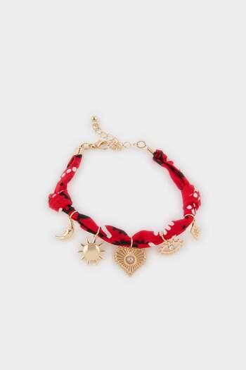 DeFacto Women's Red Gold Charm Bracelet F4044Axns