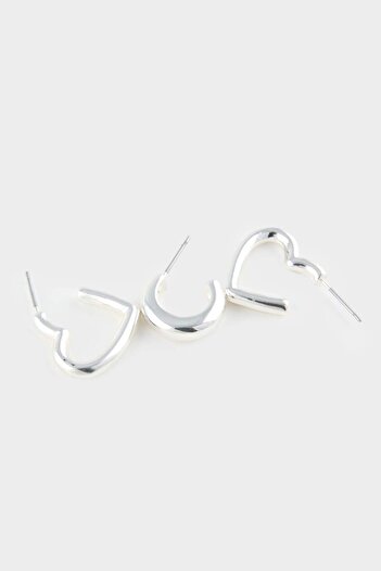 DeFacto Women's 6-Piece Silver Earrings F5965Axns