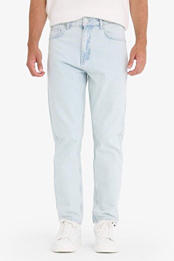 DeFacto %100 Pamuk 90's Slim Fit Dar Paça Jean Yıkamalı Pantolon F5667AX25AU