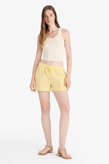 DeFacto A-Line Regular Waist Short Leg Muslin Shorts F2868Ax25Sm