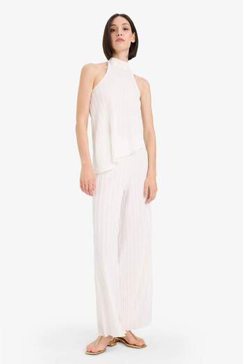 DeFacto Asymmetrische Bluse mit halbem Rollkragen und Wickeldetail F6168AX25SM