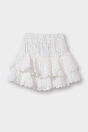 DeFacto Baby Girl Elastic Waist Flounce Muslin Skirt F6570A525Sm