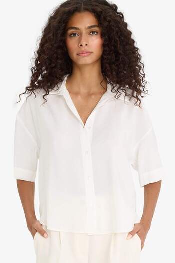 DeFacto Loose Fit Modal Short Sleeve Shirt F7080Ax25Sm