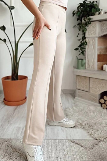 Balenbi Women's High Waist Flared Palazzo Trousers 1079