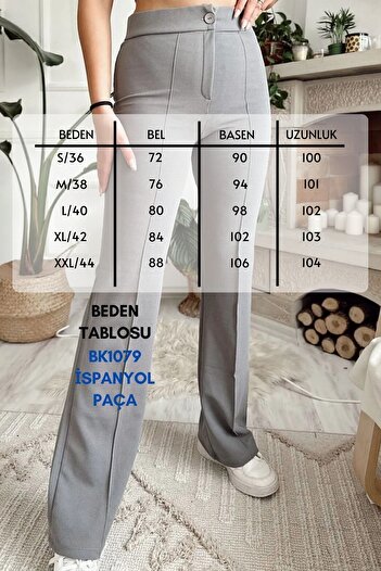 Balenbi High Waist Recovery Women's Palazzo Trousers 1079 - Flared Leg