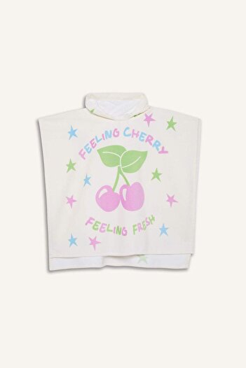 DeFacto Girl's Patterned Cotton Poncho Towel E3916A825Sm