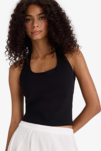 DeFacto Slim Fit Dar Kesim Halter Yaka Atlet F6279AX25SM