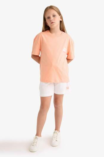 DeFacto Girl's White Shorts with Elastic Waist E6593A825Hs