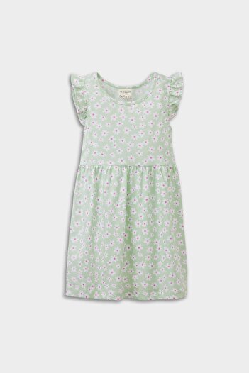 DeFacto Baby Girl Floral Patterned Short Sleeve Summer Dress A0136A525Sm