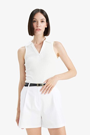 DeFacto Slim Fit Dar Kesim Polo Yaka Ribana Atlet F4433AX25SM