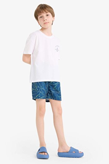 DeFacto Jungen-Meeresshorts mit Hai-Muster E7572A825HS