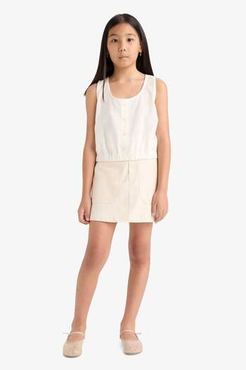 DeFacto Girls' Buttoned Tank Top E6547A825Sm