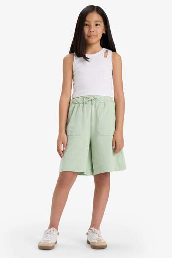 DeFacto Girl's Basic Plain Shorts with Elastic Waist B0847A825Hs