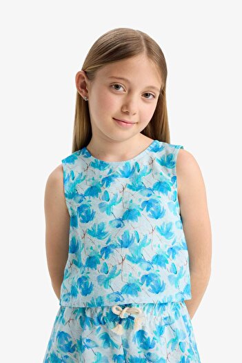DeFacto Gemusterte ärmellose Bluse für Mädchen D7625A825SM