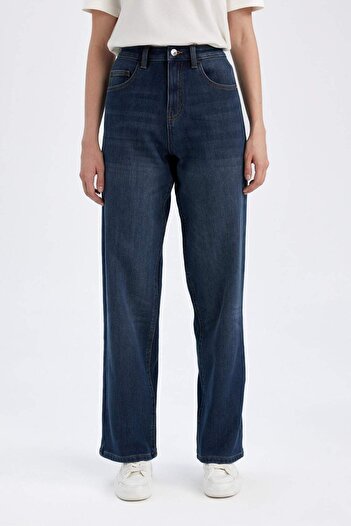 DeFacto Relax Fit Yüksek Bel Uzun Jean Pantolon D1402AX24WN