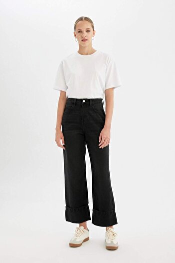 DeFacto Relax fit high waist ankle length jean pants c6387ax24au
