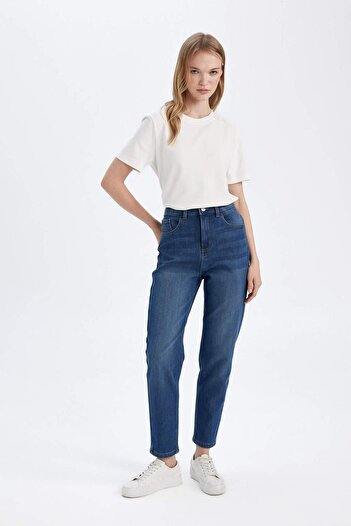 DeFacto Lina comfort mom high waist ankle-length washed jeans c9611ax24wn