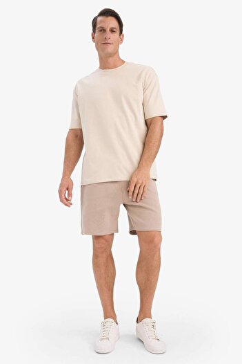 DeFacto Men's Basic Plain Shorts with Waist Tie and Pockets E2616Ax25Sm