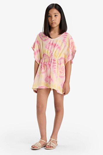DeFacto Κοριτσίστικο φόρεμα παραλίας με σχέδιο Tie Dye E4977A825HS