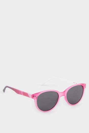 DeFacto Girl's Round Pink Plastic Frame Black Glass Polarized Sunglasses F4301A8Ns