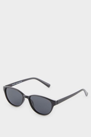 DeFacto Boy's Round Black Plastic Frame Black Glass Polarized Sunglasses F4450A8Ns