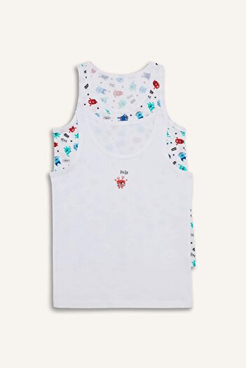 DeFacto Boy's Printed 2-Piece Undershirt E6864A825Sp