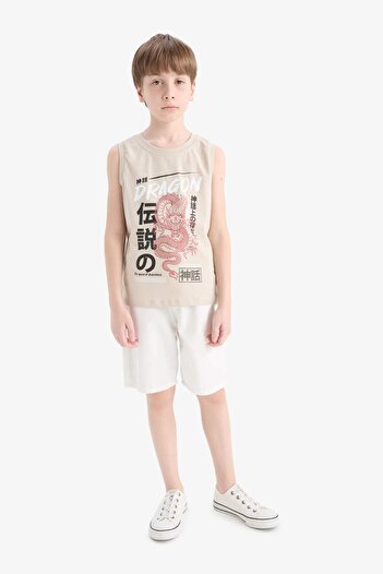 DeFacto Boy's Crew Neck Printed Undershirt E4184A825Hs