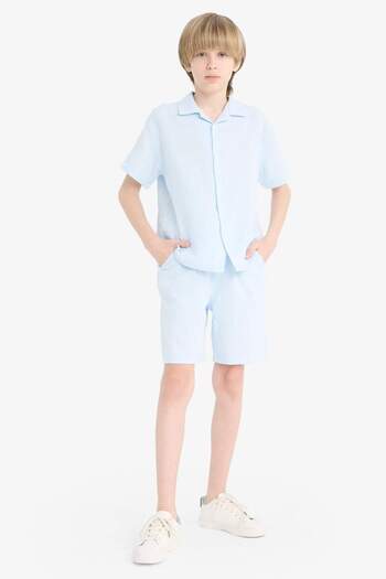 DeFacto Boy's Elastic Waist Muslin Shorts Z5370A625Hs