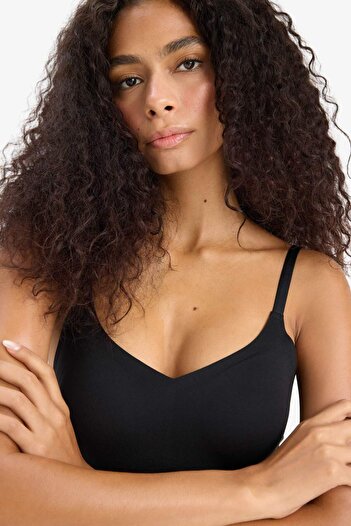 DeFacto Çıkarılabilir Pedli Siyah Bodysuit Korse-Fall in Love E4743AX25SM
