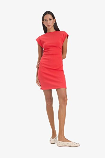 DeFacto Bodycon Vücudu Saran Bisiklet Yaka Ribana Kolsuz Mini Yazlık Elbise C4513AX25SM