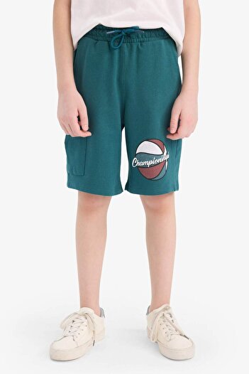 DeFacto Boy's Regular Fit Sweatshirt Fabric Shorts D4017A824Hs
